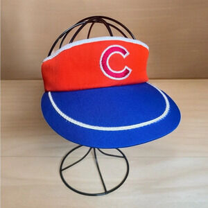 Vintage 1970s Cubs MLB Baseball Embroidered Sun Visor Hat